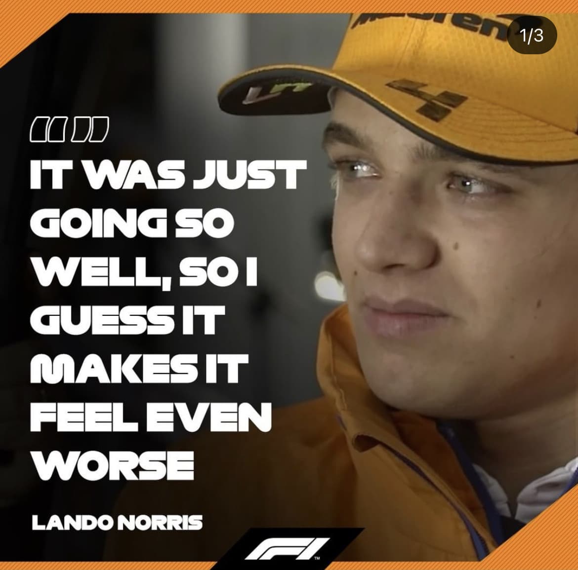 Dimmi che stai piangendo per Lando Norris senza dirmi che stai piangendo per Lando Norris.. inizio io. 