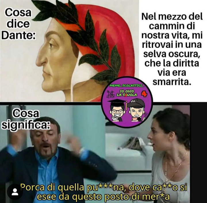 Comunque io ho studiato il Canto I dell'inferno di Dante per la recita scolastica delle elementari  (งツ)ว