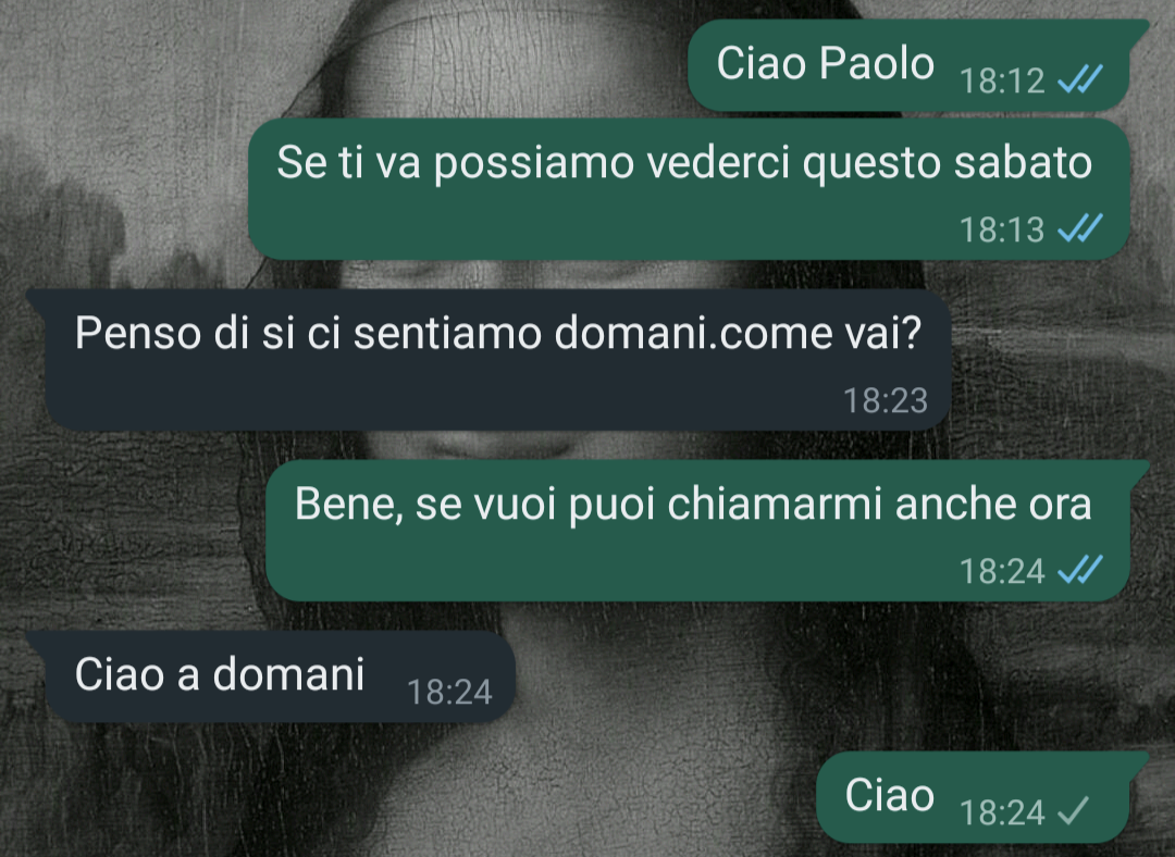 Parlare con un 80enne su WhatsApp hahaha