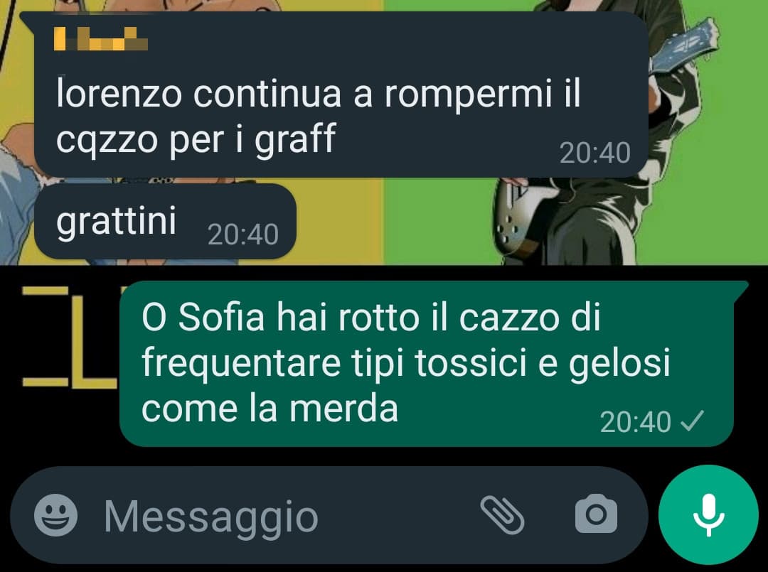 Mi ha rotto il cazzo, continua a frequentare sto tipi e manda nei guai gli amici 