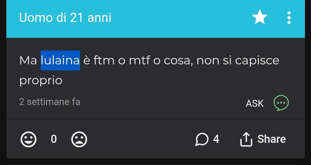 Tralasciando che ho appena scoperto questo segreto grazie all'idea di LaBottack, ma io dico guardare il profilo a sto punto no?