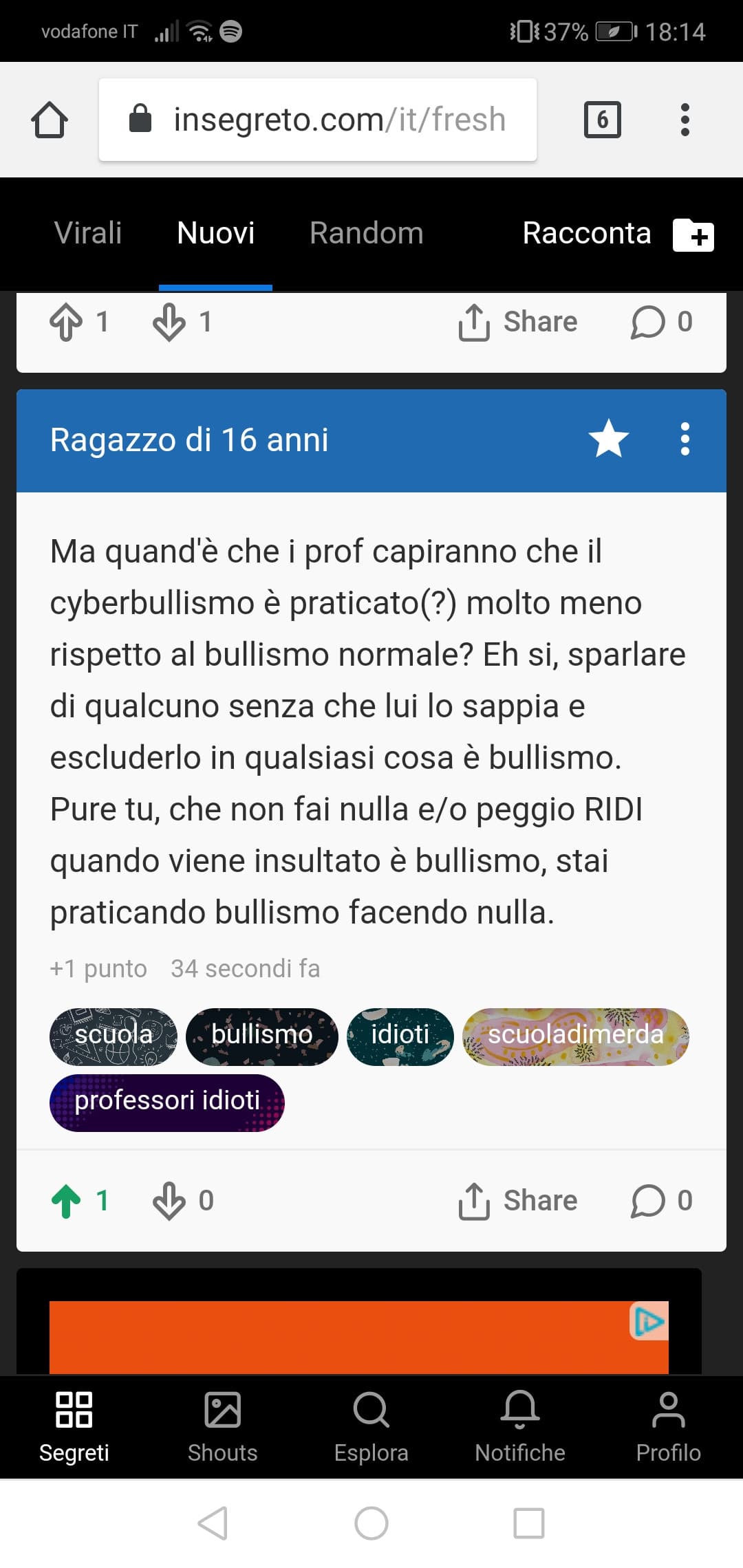 Breve storia triste, leggete la descrizione