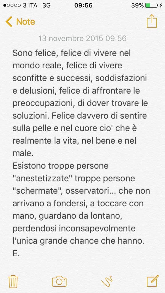 Piccolo grande consiglio spassionato per tutti gli utenti, ricordatevi di queste parole quando finirà la quarantena. 