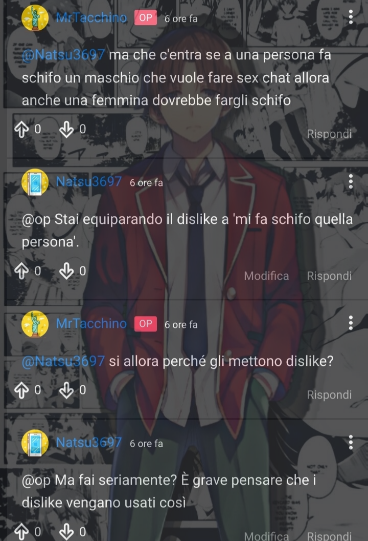 Ci ho pensato un po', e se i dislike si usassero davvero quando ti fa schifo una persona, non sarebbe un paradosso usarli in un sito anonimo?