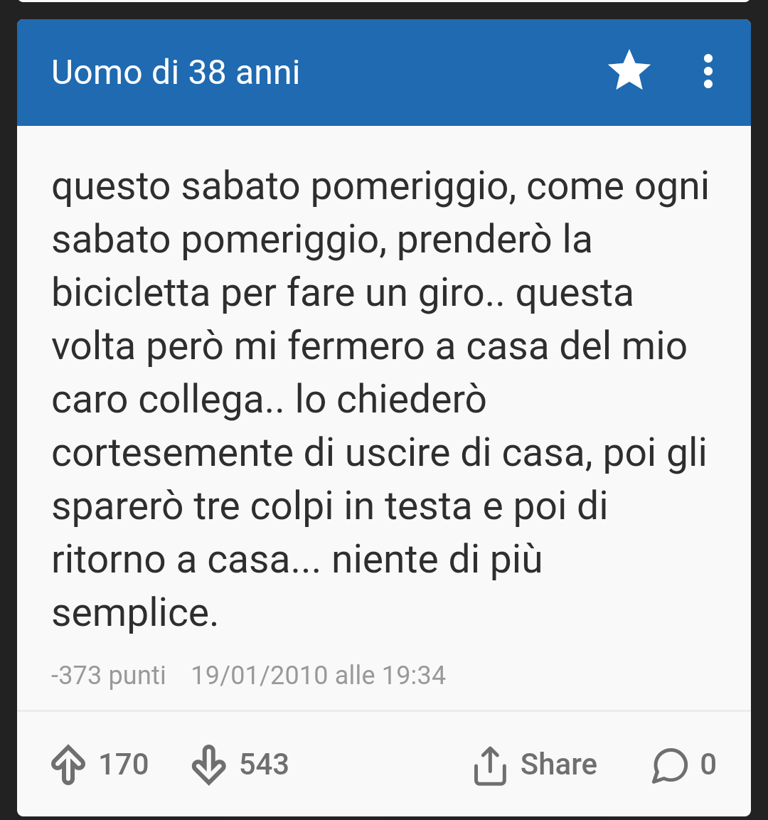 543 + 170 interazioni erano tantissime, rispetto ad adesso siamo 4 gatti