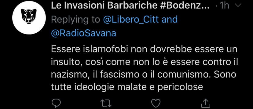 Devo aggiungere qualcosa oltre a paragonare al nazismo/comunismo/fascismo l’Islam? 