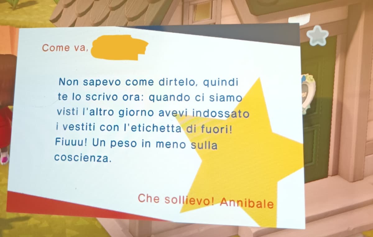 Quanti di voi giocano ad animal crossing e si sono visti recapitare ste perle? #ask