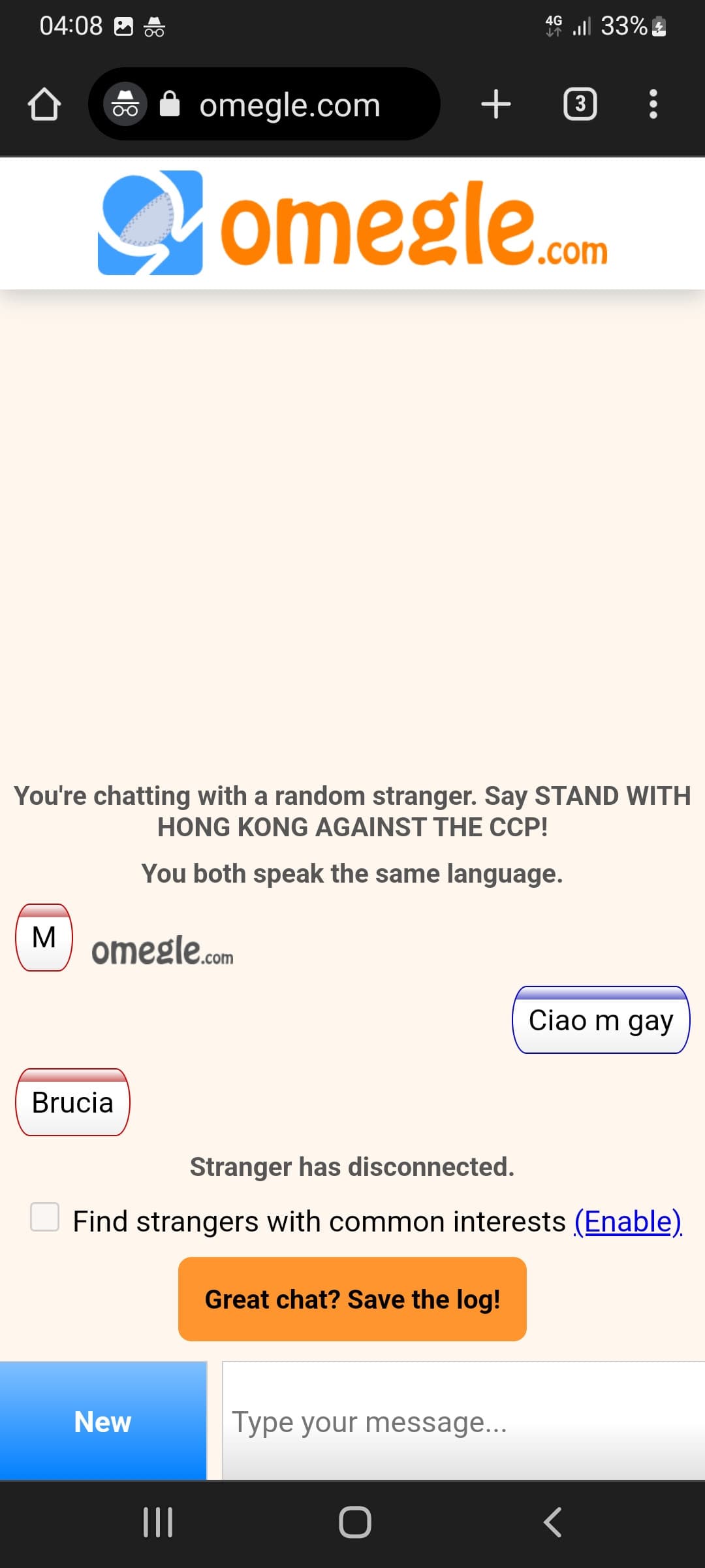 Omegle è un luogo così accogliente?