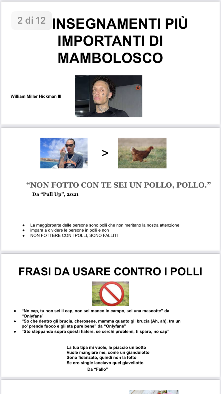 Power point su Mambolosco 