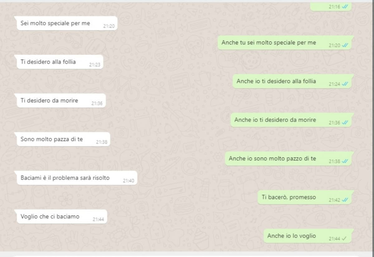 La profondità delle chat con la mia ex