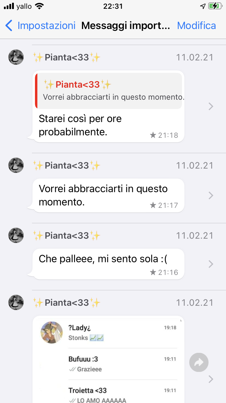 raga onesti, UNA CHE TI CONSIDERA SOLO UN’AMICA TI SCRIVE ROBA DEL GENERE?? NE HO ALTRI DI SCREEN. 