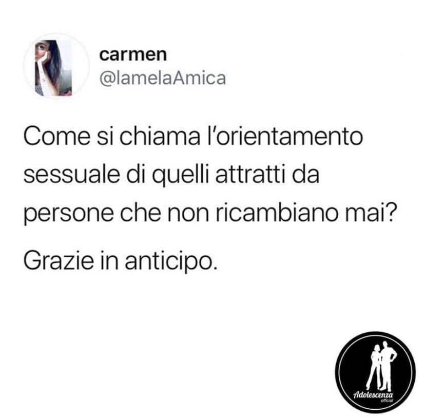 Chiedo per un’amica 