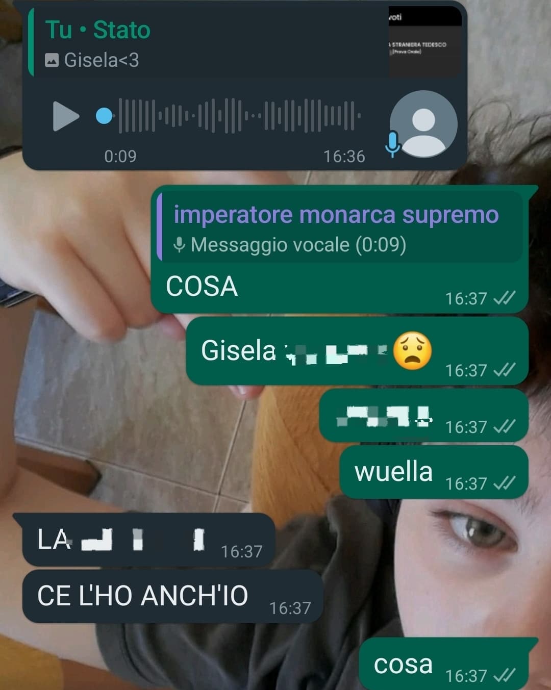 boh amico di quarto superiore di una città vicino alla mia che ha la mia stessa prof madrelingua di tedesco, dhjjw le coincidenze 