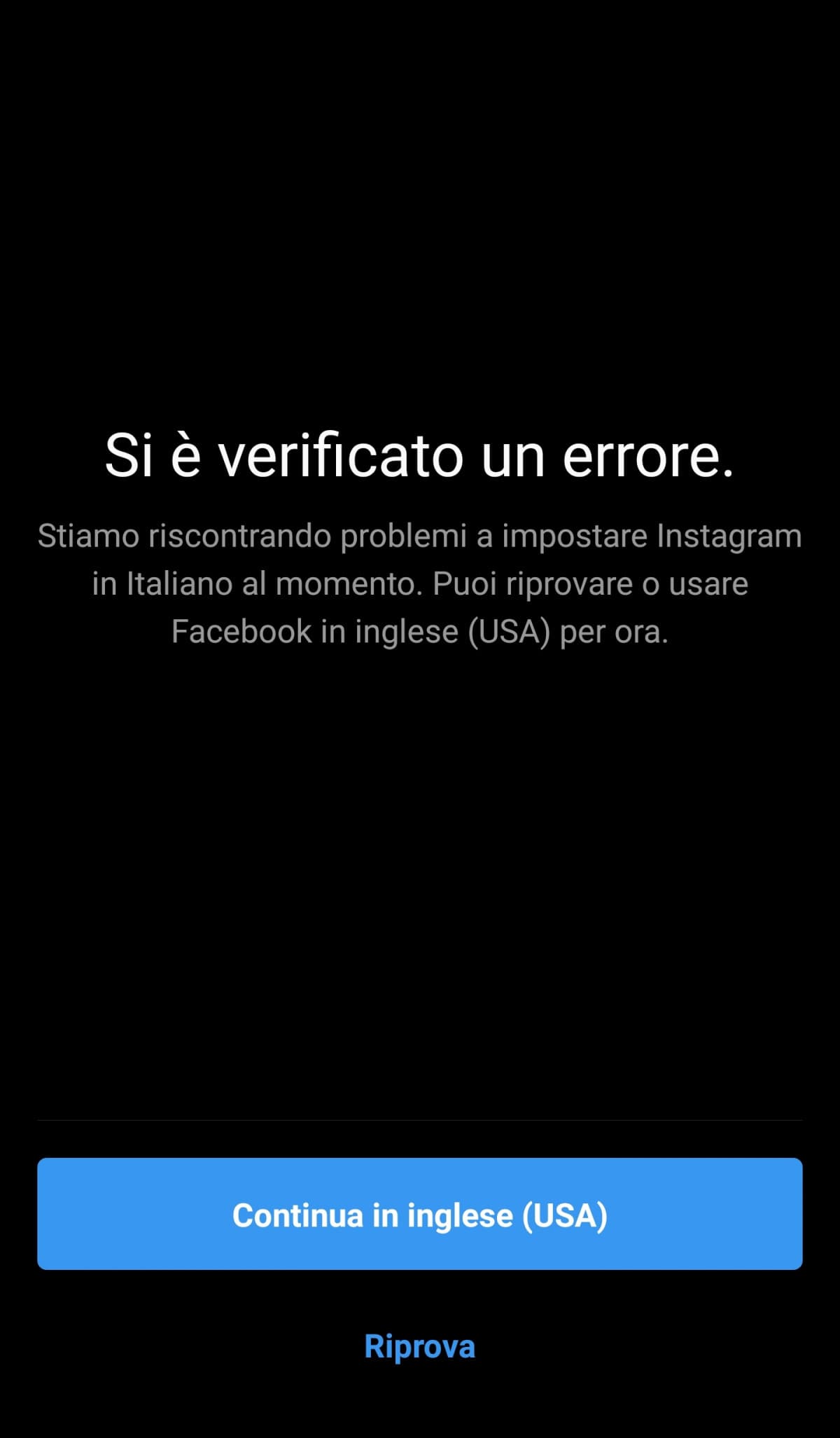 Anche a voi Instagram da questo problema?