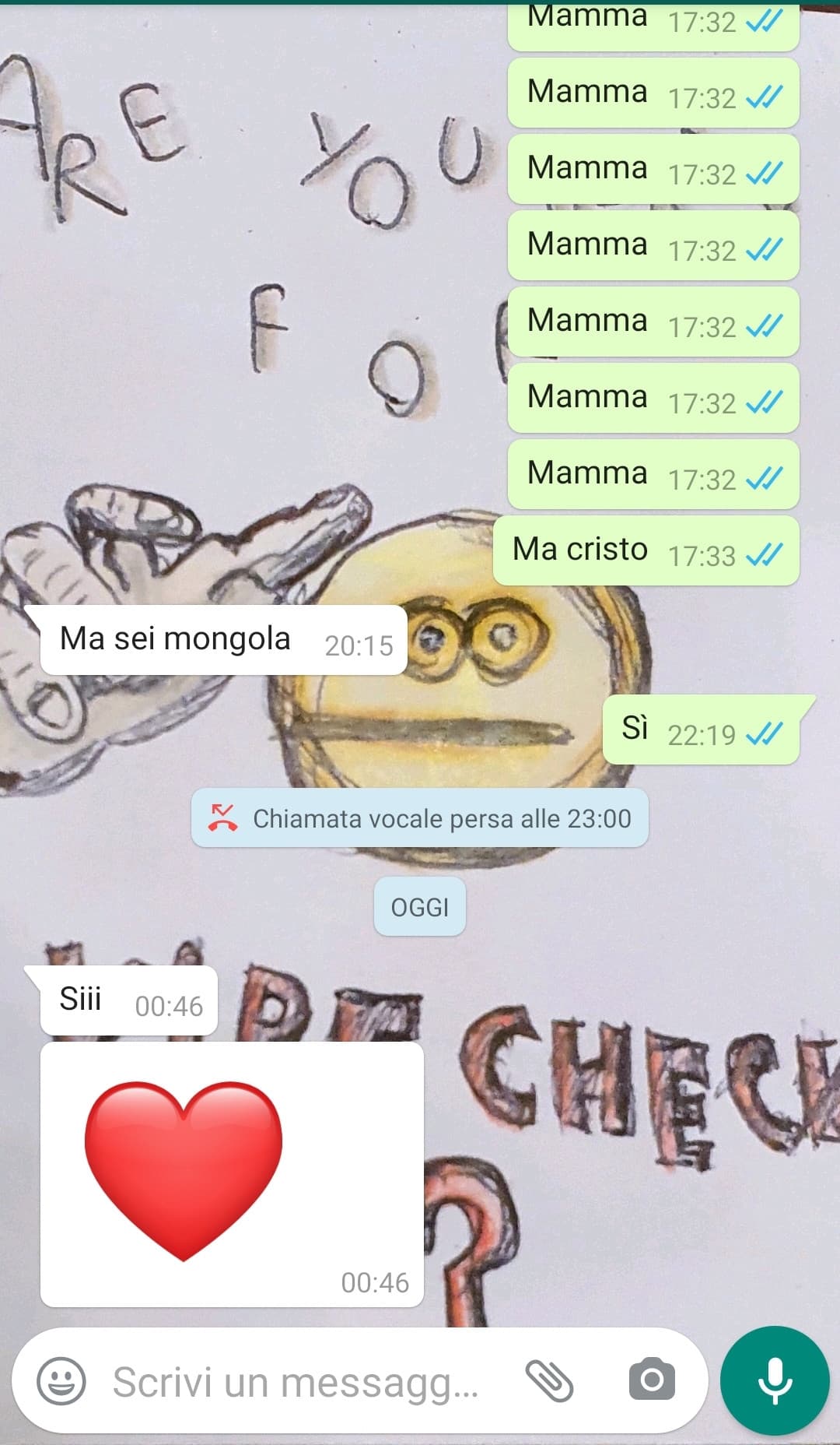 Avevo scritto mamma 40 volte perché non mi cagava lol