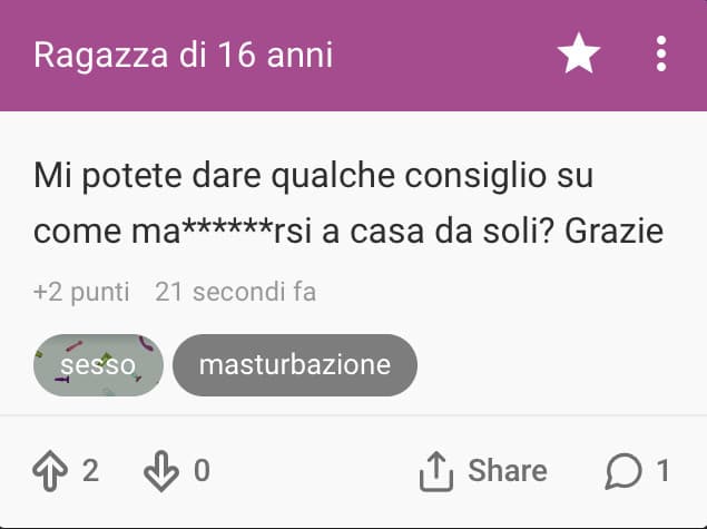 Quando entri su insegreto cercando segreto di qualità e trovi sta roba...