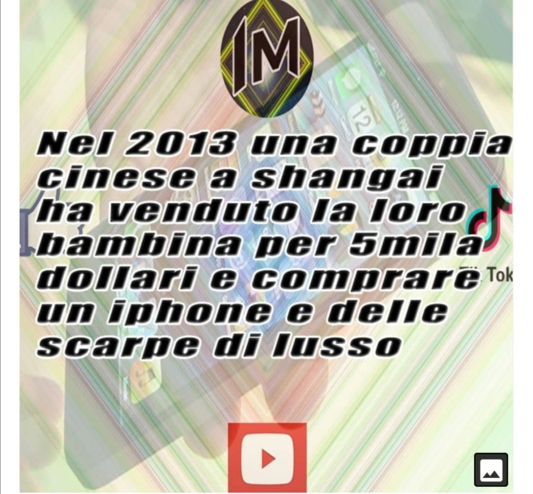 Che genitori di merda... Se non la volevano era meglio che la abortiva... Sapete che tristezza essere venduti? 