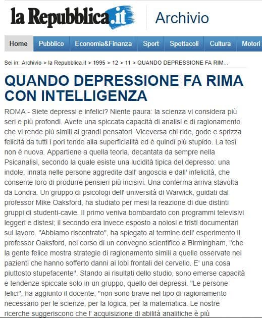 DEPRESSIONE E INTELLIGENZA (PARTE 3)