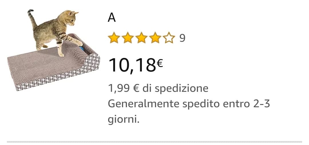 Ottima descrizione del prodotto visualizzato, volevo da sempre comprare una A ma non sapevo che forma avesse