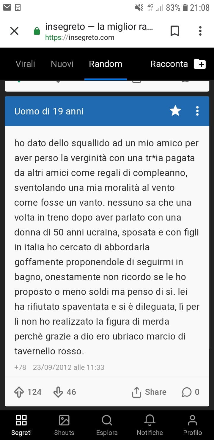 Cioè... per nel 2012 c'erano così tanti caratteri... adesso non se può manco scrivere ciao che son già subito finiti i caratteri ma perchéeee ??