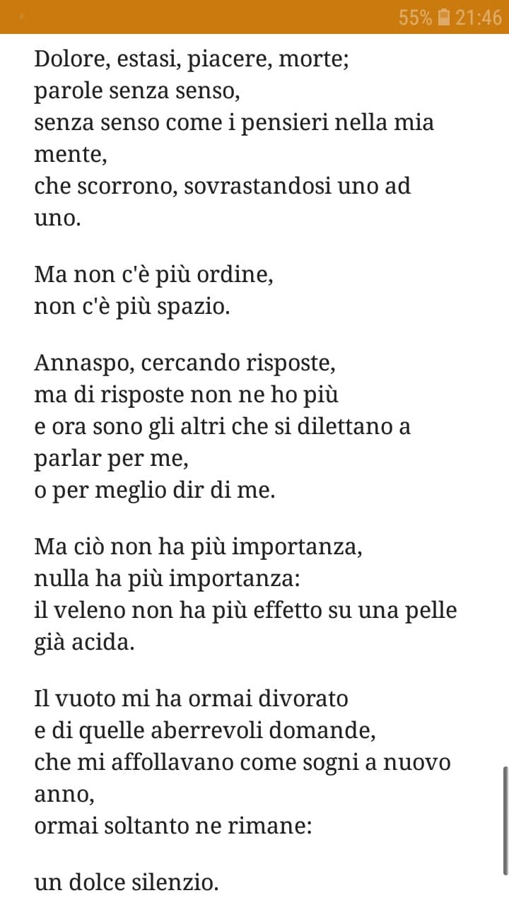 Un'altra mia poesia (lo so che vi sto tediando, ma abbiate venia), scritta da me e pubblicata su wattpad, nonché la mia primissima poesia che ho mandato ad un concorso