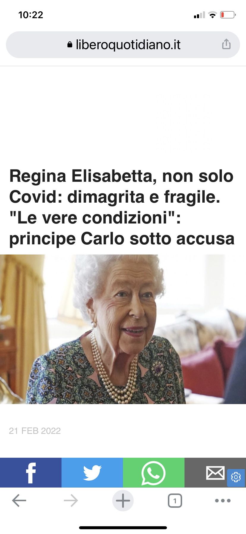 La butto la a giugno farà il festone per i 70 anni di regno, e poi piano piano si lascerà andare ?