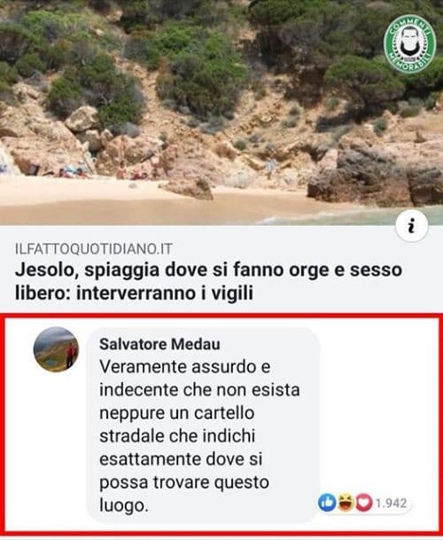 Voglio sapere il nome di questa spiaggia