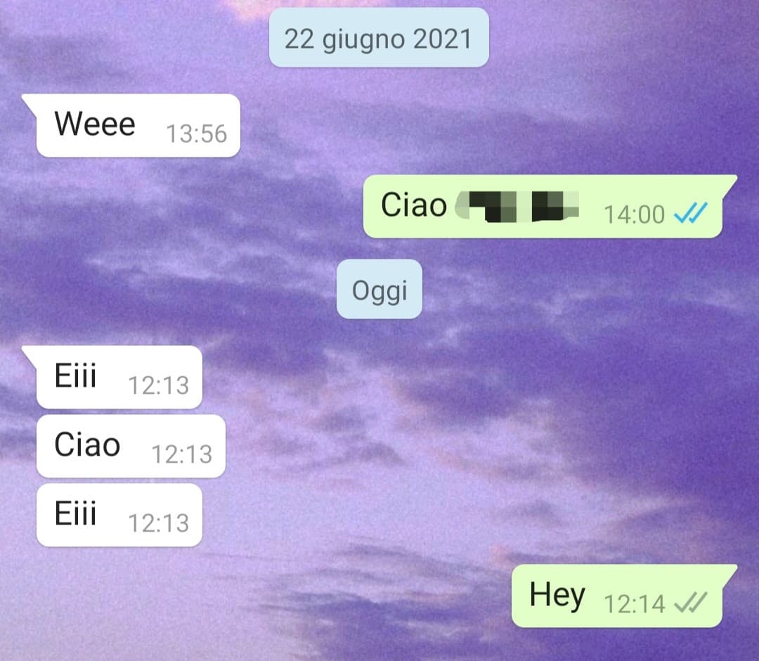 Ma perché continua a salutare e basta? cioè amo argomenta AHSHAH