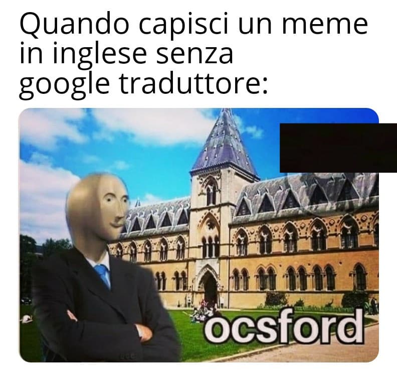 Ho coperto il marchio perchè il meme è mio, è il template che ho preso dallo screen di un meme.