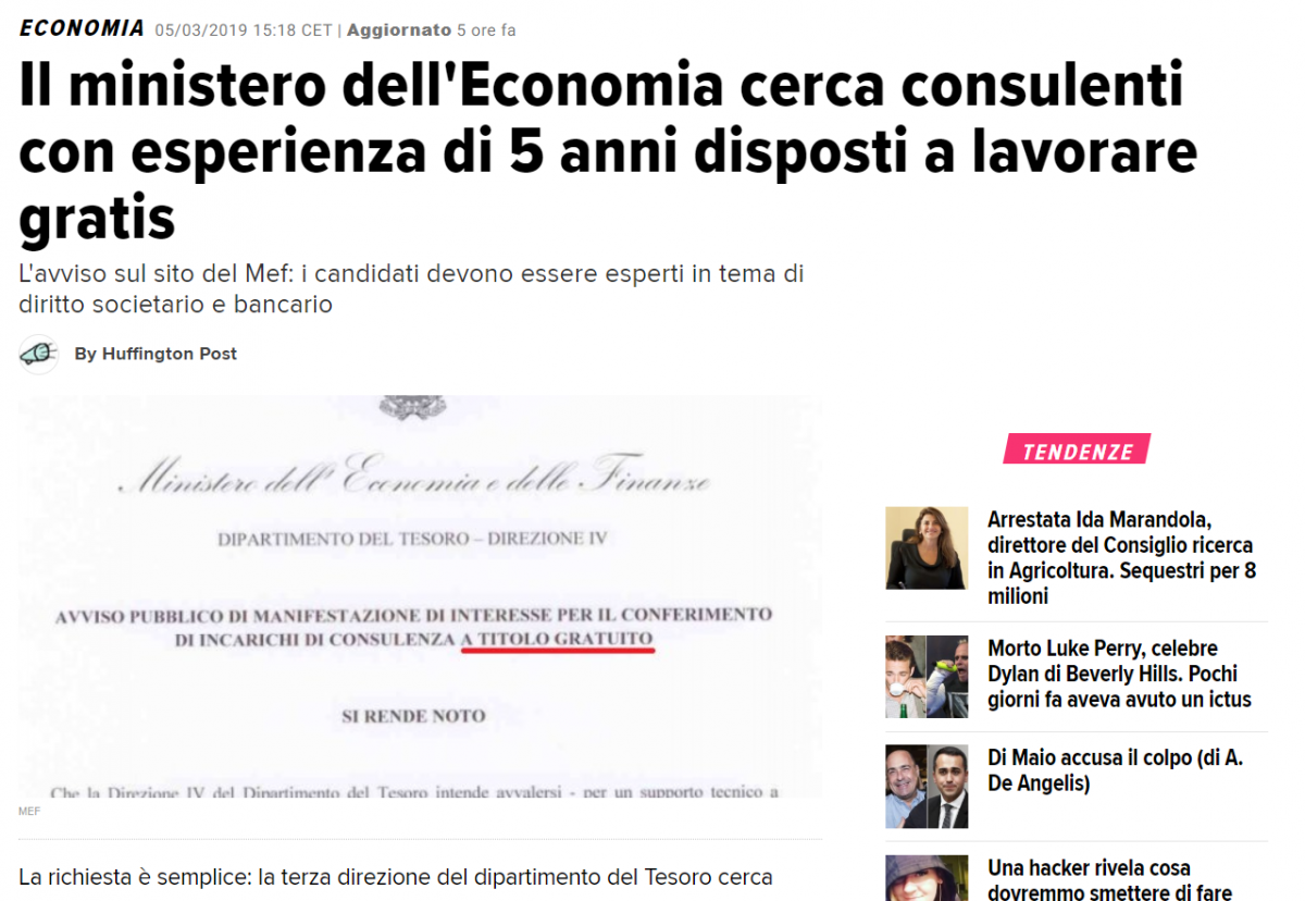 "Ai professionisti si chiede la beneficienza e ai totali incompetenti si da il reddito di cittadinanza, questo è il paese in cui viviamo"