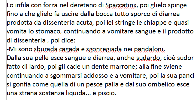 Un altro pezzo del libro di mio cugino di 11 anni, vi giuro è sano