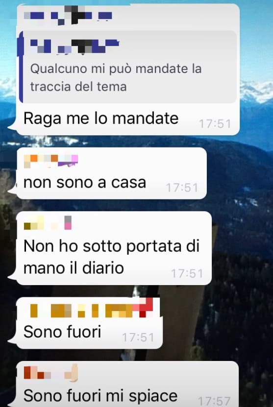 Quando qualcuno nel gruppo della classe prova a chiedere qualcosa: