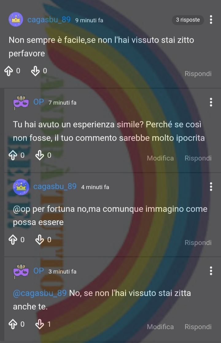 Oggi faccio solo discussioni di un certo livello