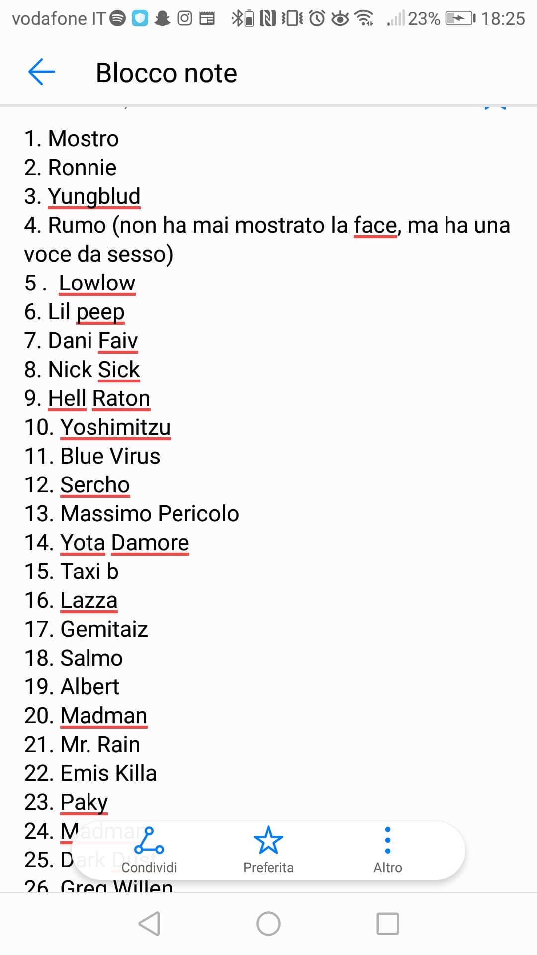 quello di matematica ieri "domani lezione, non interrogo"... oggi "ci sono volontari? no? beh *mio nome* risolvimi questi facili 6 esercizi 