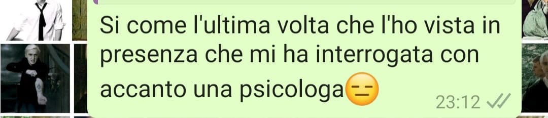 Poi si chiede perché nei giorni in presenza in cui c'è lei non vado, ma boh chissà perché 