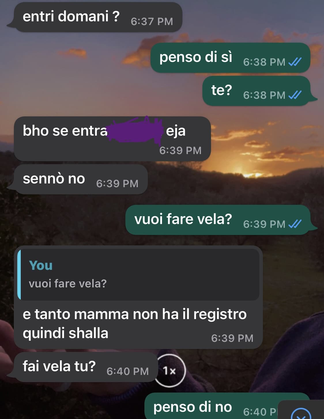 mi ero ripromessa di frequentare sempre a scuola, ma ecco le prime tentazioni 