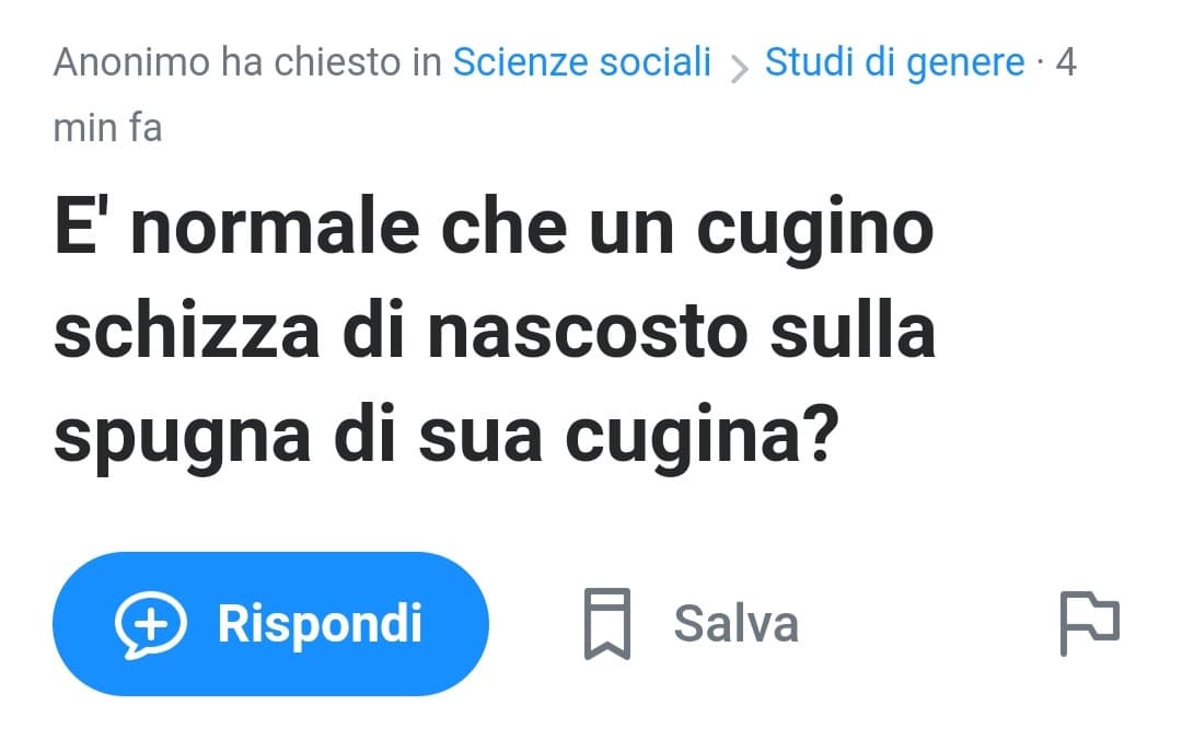 Secondo voi è normale?