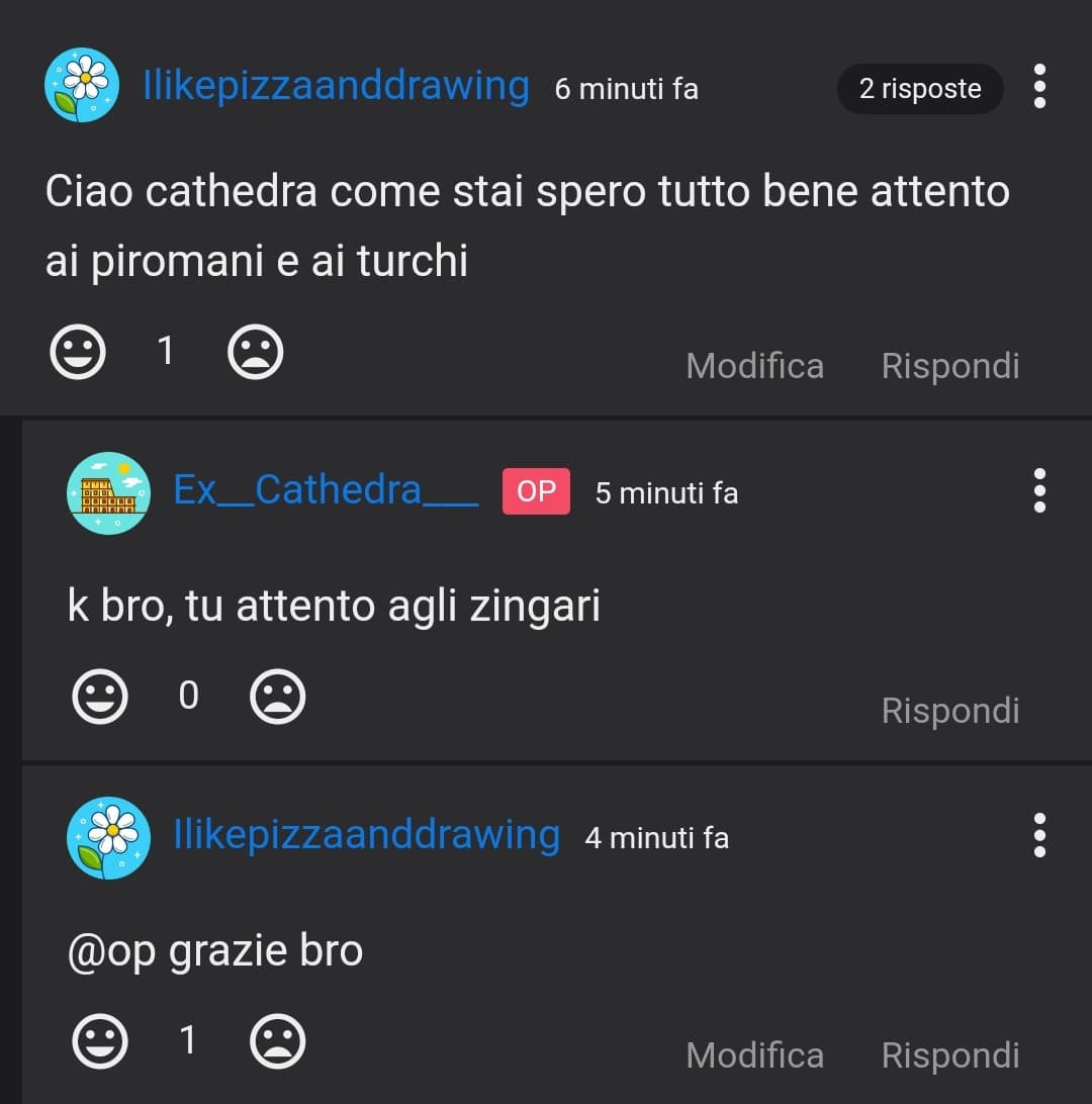 Non so perché ma mi ha messo il buonumore grazie bro attento ai turchi 