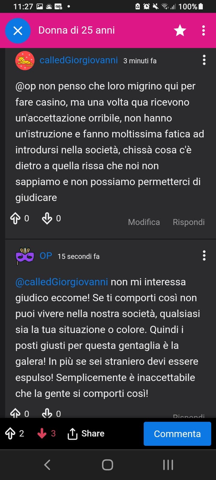 raga davvero dicendo così mi metto dalla parte del torto ma mi da fastidio che questa gente abbia diritto di parola