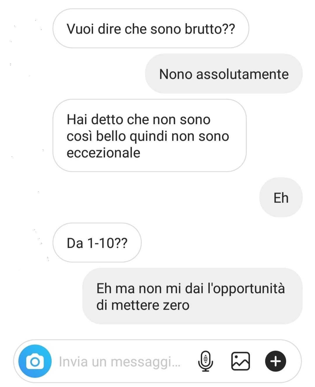 Oddio qualcuno che gli dice di non essere eccezionale, aww..... 