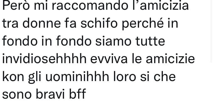 Ah perché tutti siamo uguali, quindi domani se qualcuno stupra una donna io andrò dai carabinieri essendo uomo e mi farò arrestare.