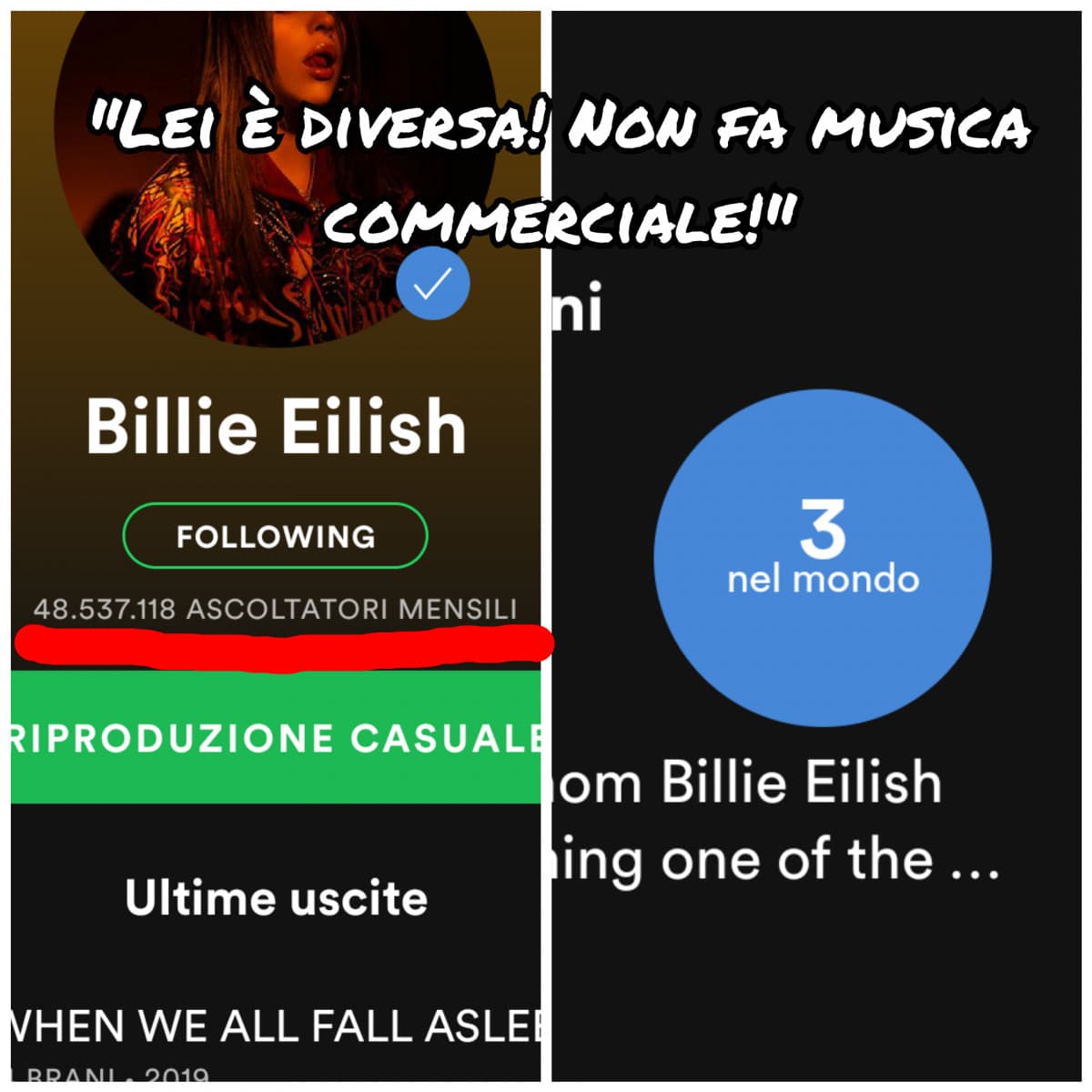 Nulla contro Billie comunque ???