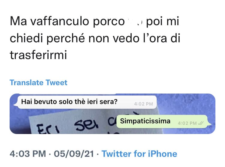 Sto cercando di capire perché si sta incazzando così tanto per quel messaggio ma ok