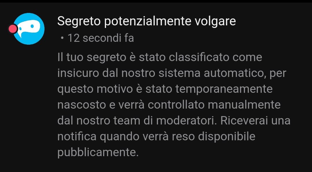 È la seconda volta in un giorno, insegreto ce l'ha con me altrimenti non si spiega 