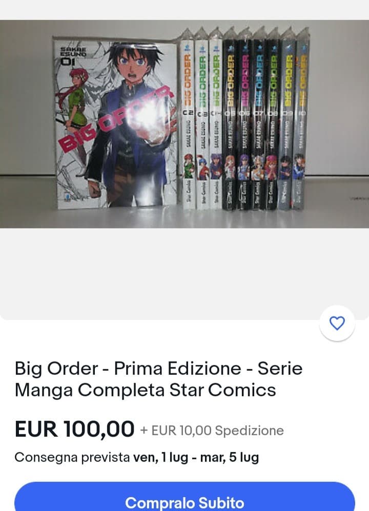 Ma io sto manga l'ho preso usato 3/4 anni fa, in blocco a 20 euro. Non sapevo fosse fuori commercio 