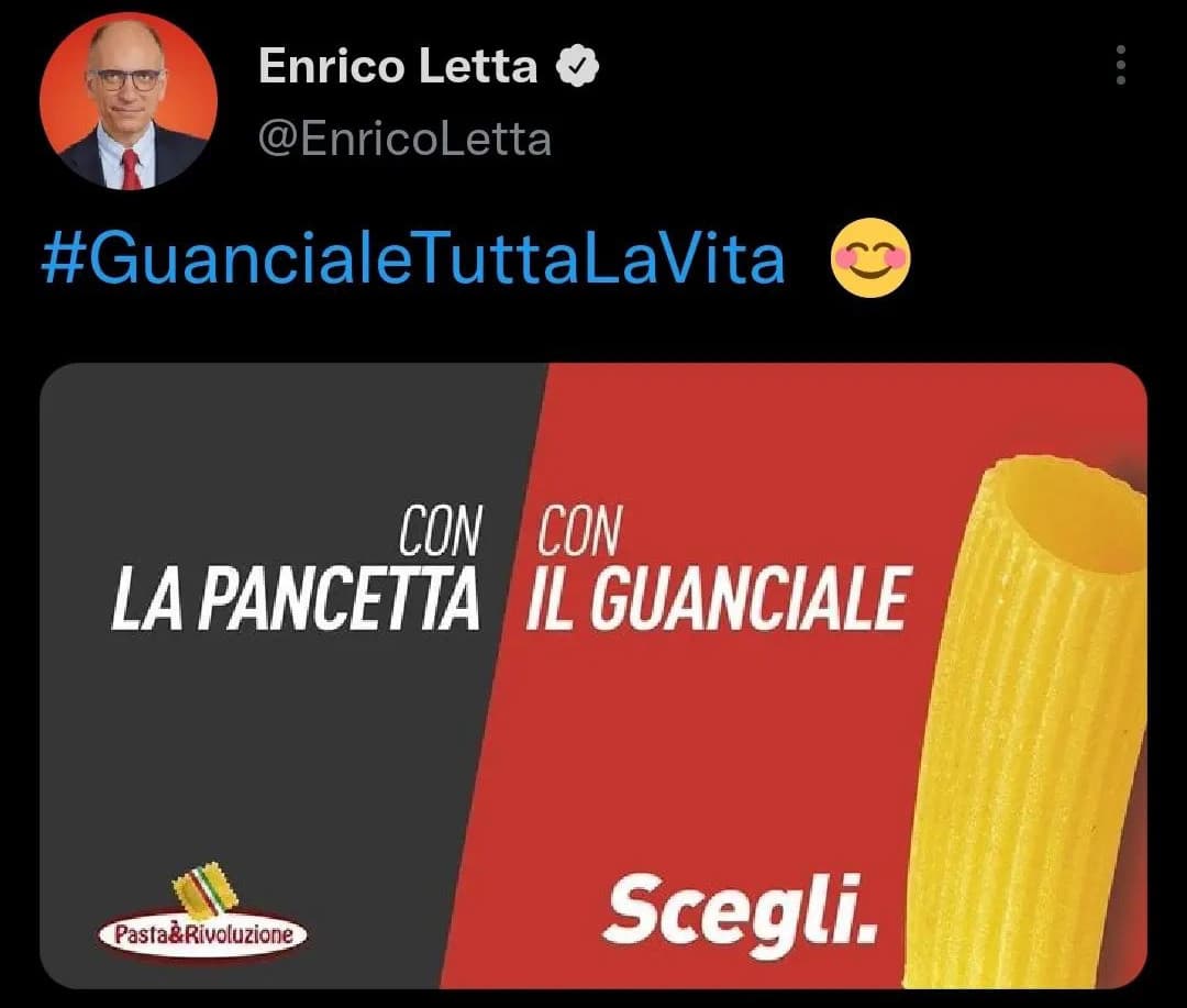 Letta è impazzito, totalmente andato 