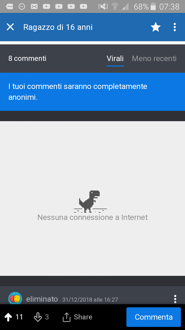 Quando anche su insegreto trovi il dinosauro ? non mi fa giocare però :(