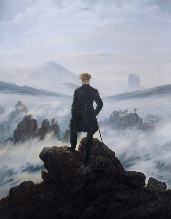 Viandante sul mare di nebbia
Caspar David Friedrich