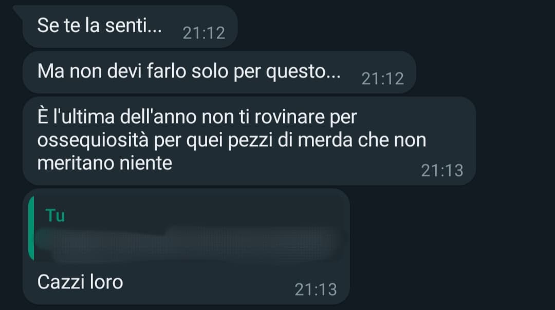 sembrava un messaggio così colto. Comunque, ultimamente sto avendo ripensamenti sul mio futuro