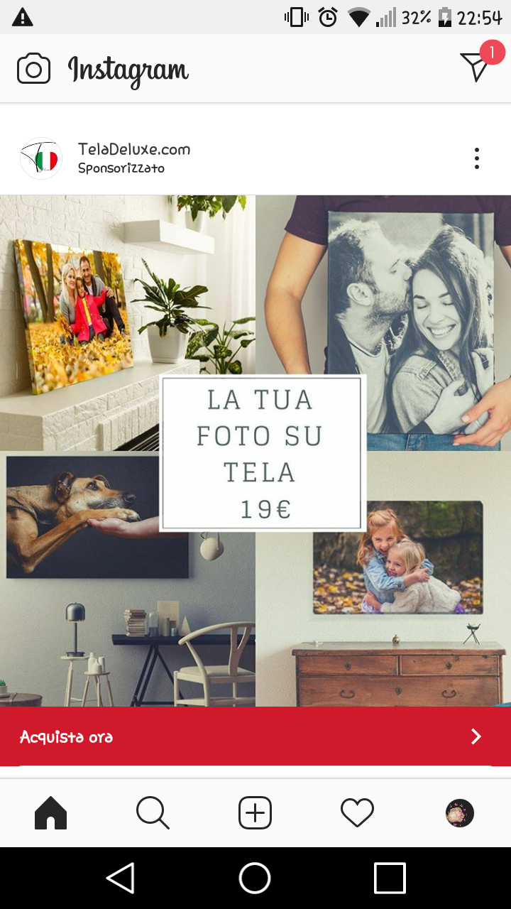 La foto su tela per vedere ogni giorno quanto faccio schifo? Bella l'idea 